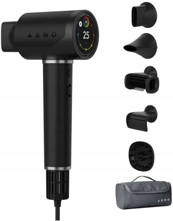 Plaukų džiovintuvas AENO HD5B AI ProDryer, 1500W, 5+ Modes, LCD, 110000 RPM, Juodas