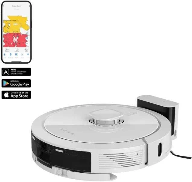 AENO RC8S Robot Vacuum, lazerinis Navigation, 2-in-1, 4000Pa, Baltas