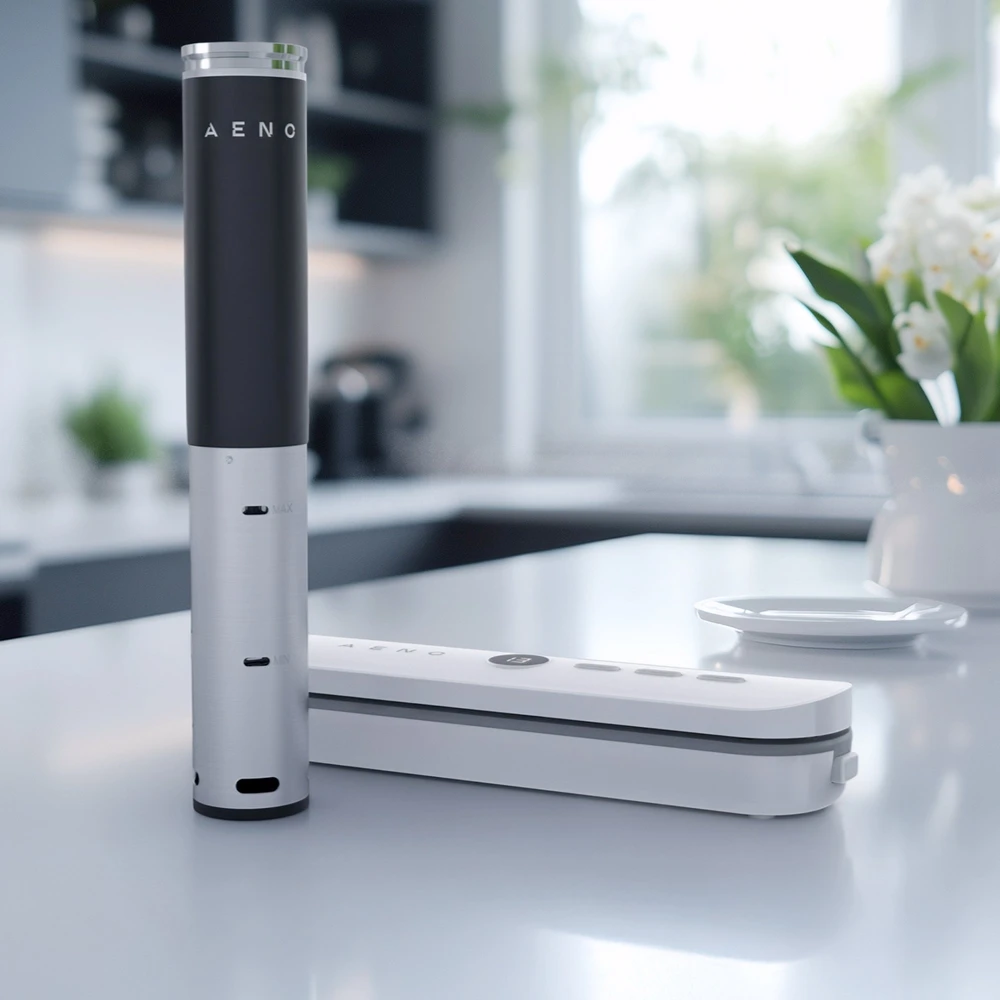 AENO VS3 Vacuum Sealer, LED Ekranas, 80W, 65kPa (+/-5kPa), Baltas