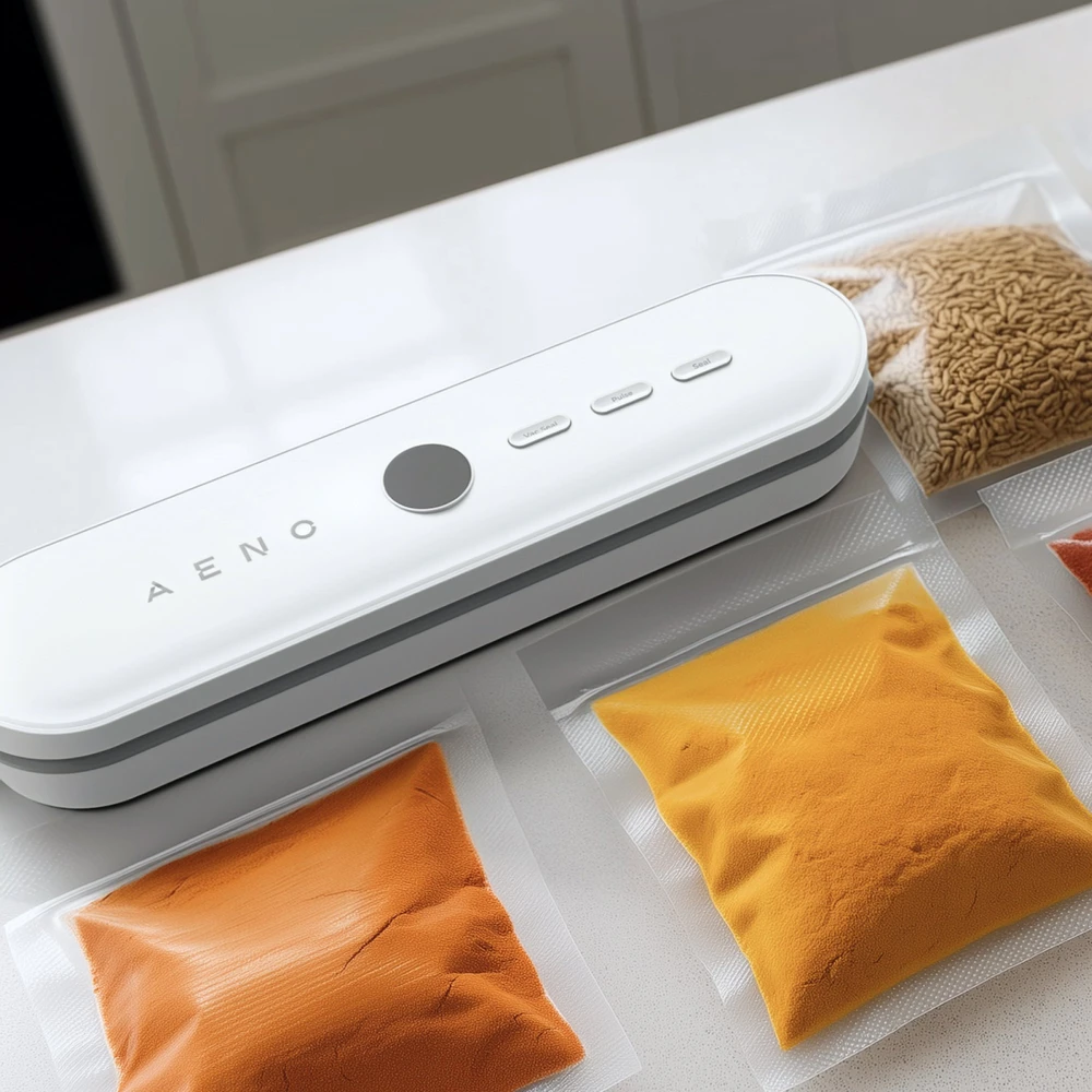 AENO VS3 Vacuum Sealer, LED Ekranas, 80W, 65kPa (+/-5kPa), Baltas