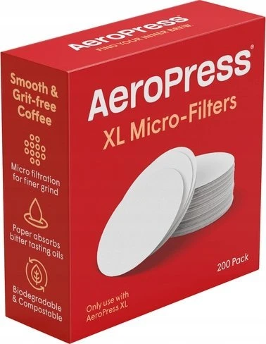 Aeropress paper coffee filters, natural, XL 200 pieces