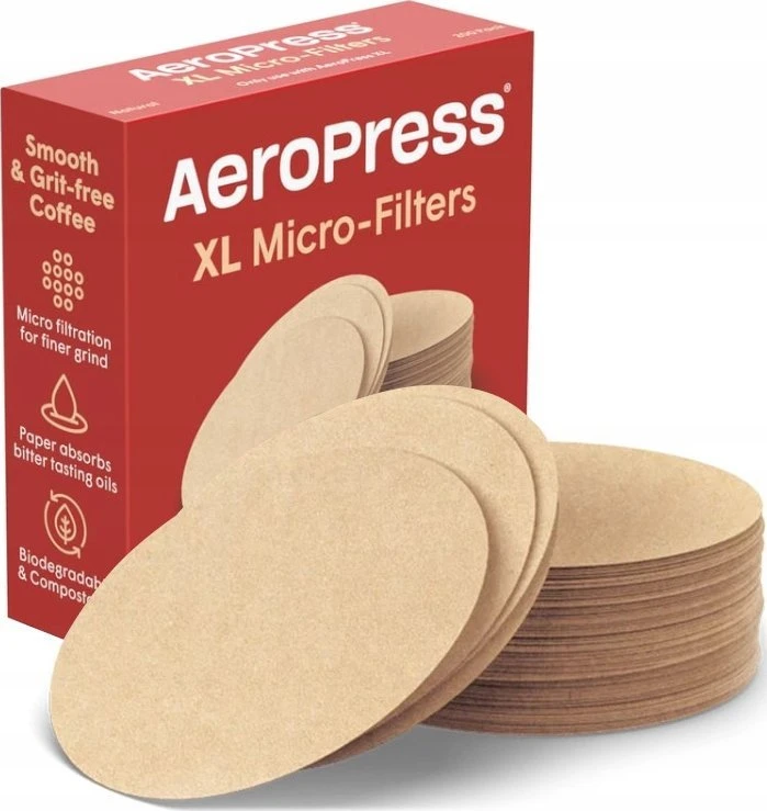 AeroPress XL popieriniai filtrai ir pakuotė