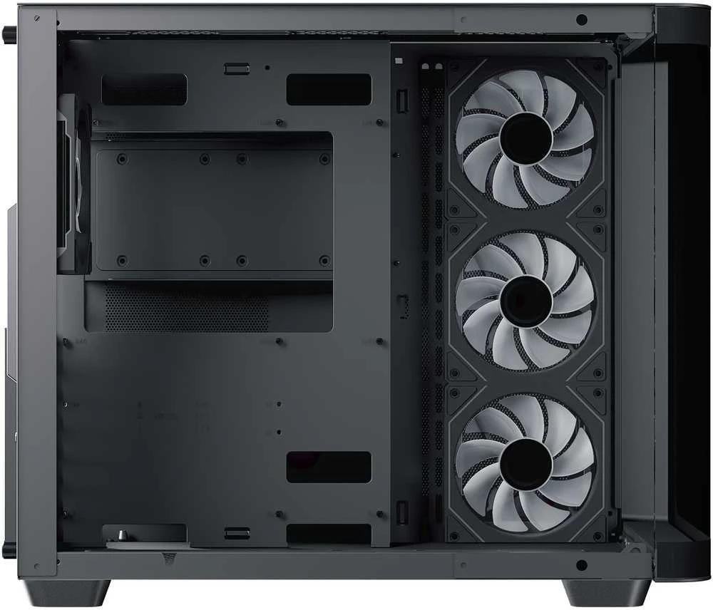 „Aerocool P500C“ kompiuterio korpusas, vidutinio dydžio bokštas, ATX, grūdintas stiklas – Juodas