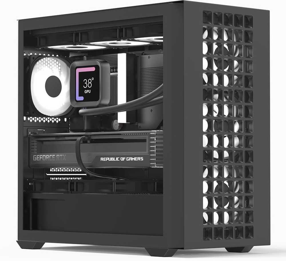 „AEROCOOL ADVANCED TECHNOLOGIES Geh Mini D302A-G-BK-V1 B/Mesh/Micro-ATX“ – Midi/Mini Tower tipo korpusas