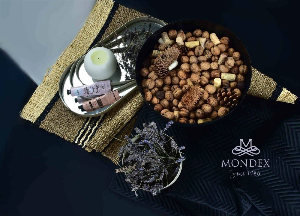 Mondeks Mondex LUCAS BEIGE veidrodinių padėklų rinkinys, 3 vnt.