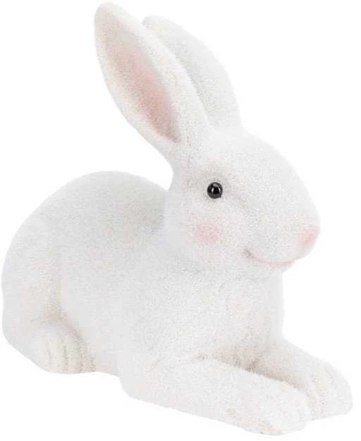 Affek Design Sodo dekoracija „Kiškis“ Garden Center QNZRB02, 37 cm x 18 cm x 28,5 cm, balta