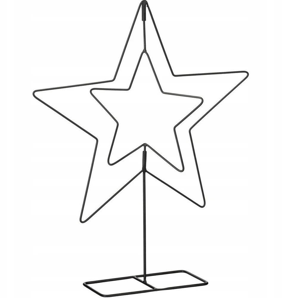 EDELMAN metalinė dekoratyvinė žvaigždė 50 cm juoda
