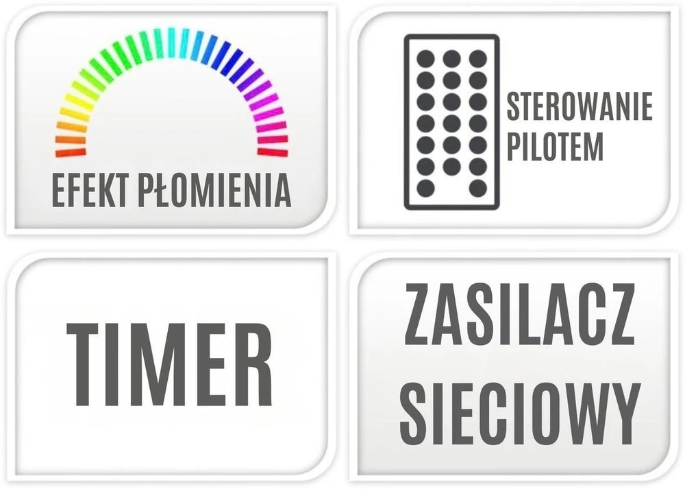 KOOPMAN Affek Design Latarna dekoracyjna kominek LED timer 50X23CM