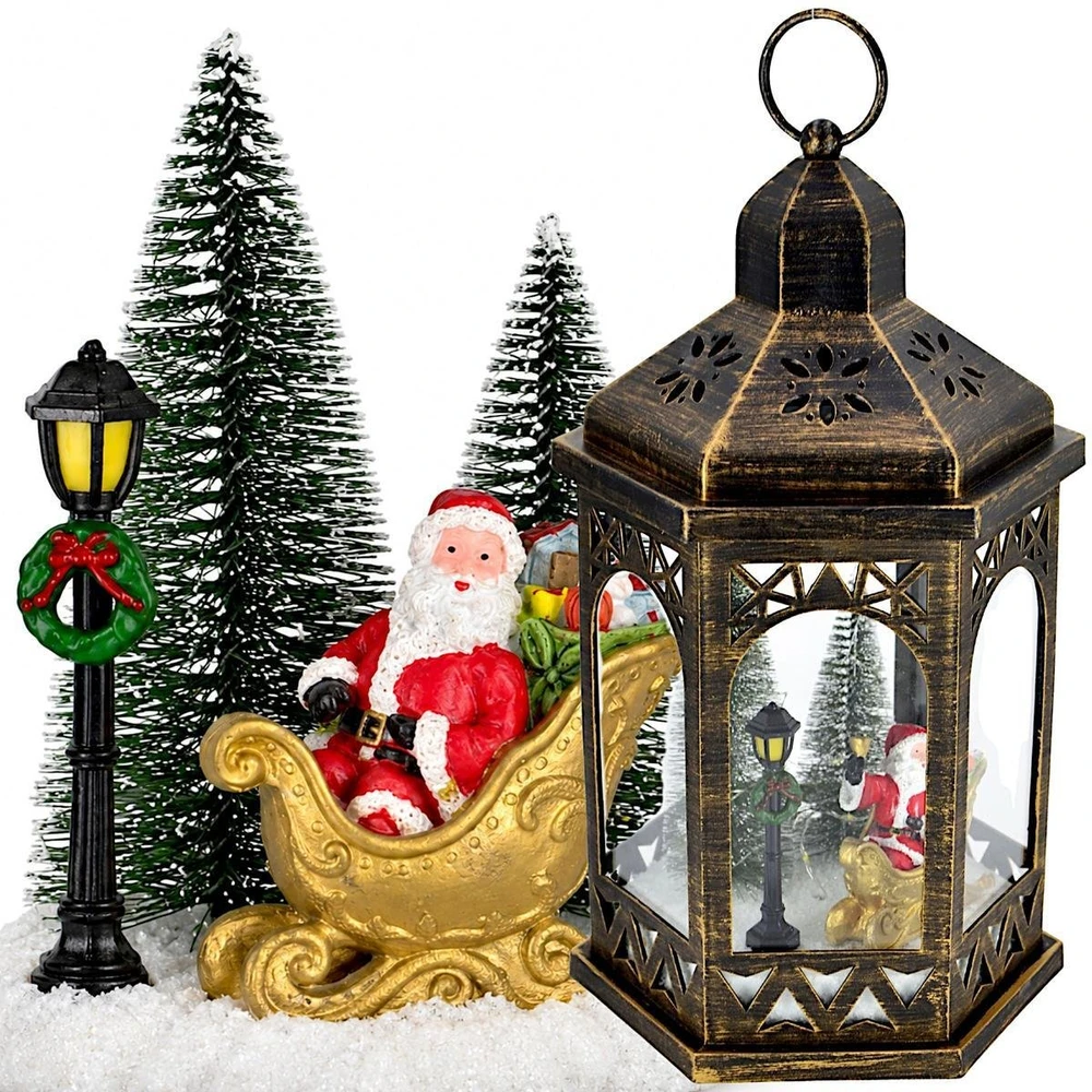 KOOPMAN Affek Design dekoratyvinis LED žibintas 32 cm - Kalėdų Senelis