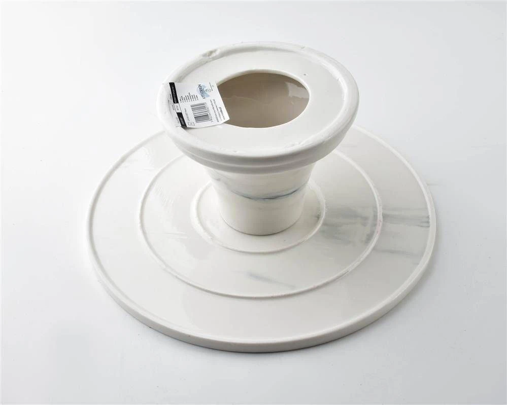 Affek Design Tortinė ant kojelės iš porceliano 25xh11cm, "Louise" , pilka