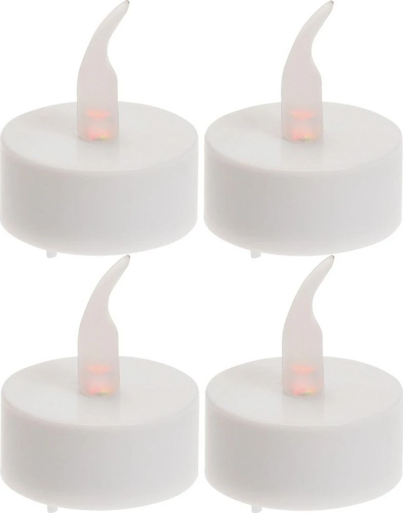 Ambiance Light Rinkinys 4 ŚWIECZEK Arbatos lemputė LED laikmatis Baltas 840964