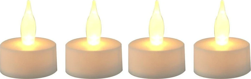 Ambiance Light Rinkinys 4 ŚWIECZEK Arbatos lemputė LED laikmatis Baltas 840964