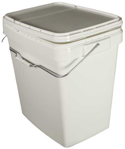 Okko Affek Design SQUARE BUCK WITH LID 31X30X40CM 25L WHT