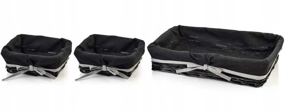 „Affek Design WILL“ 3 krepšelių rinkinys XL: 39x25x9 cm / 2M: 19x16x8 cm