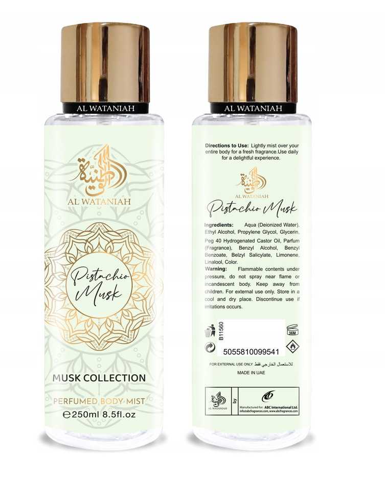 Al Wataniah Pistachio Musk kūno dulksna, 250 ml