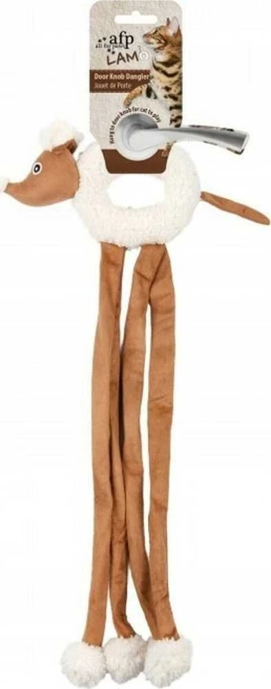 AFP Lambswool ant durų rankenos kabinamas žaislas katėms, 1 vnt