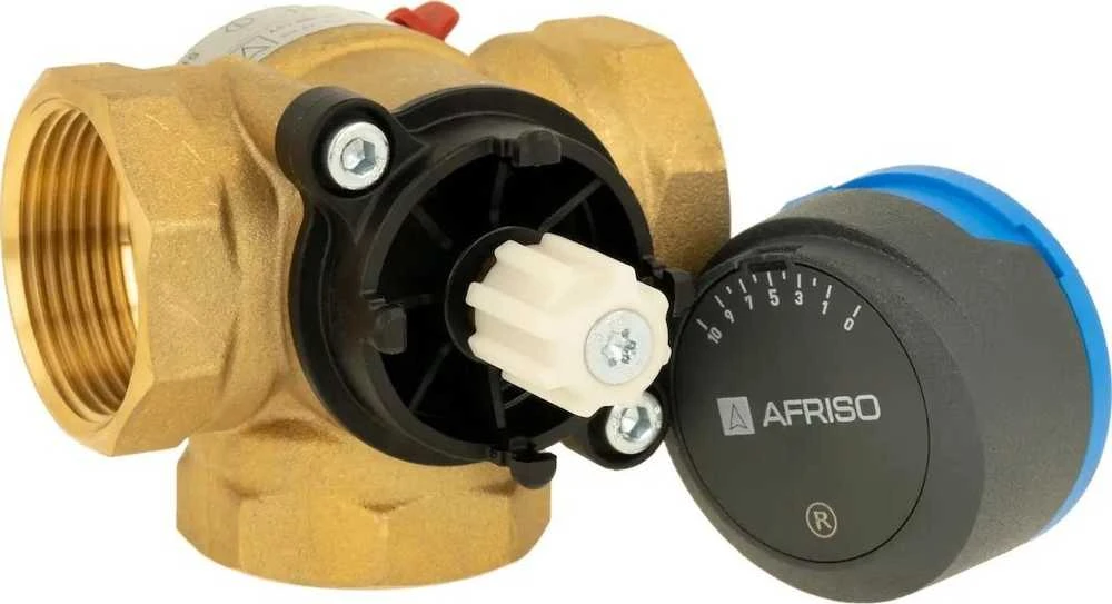 Afriso 3 krypčių rotacinis maišymo vožtuvas ARV 385 Vario ProClick + ARM 343 ProClick, DN32, Rp1 1/4", Kvs 7,5-19