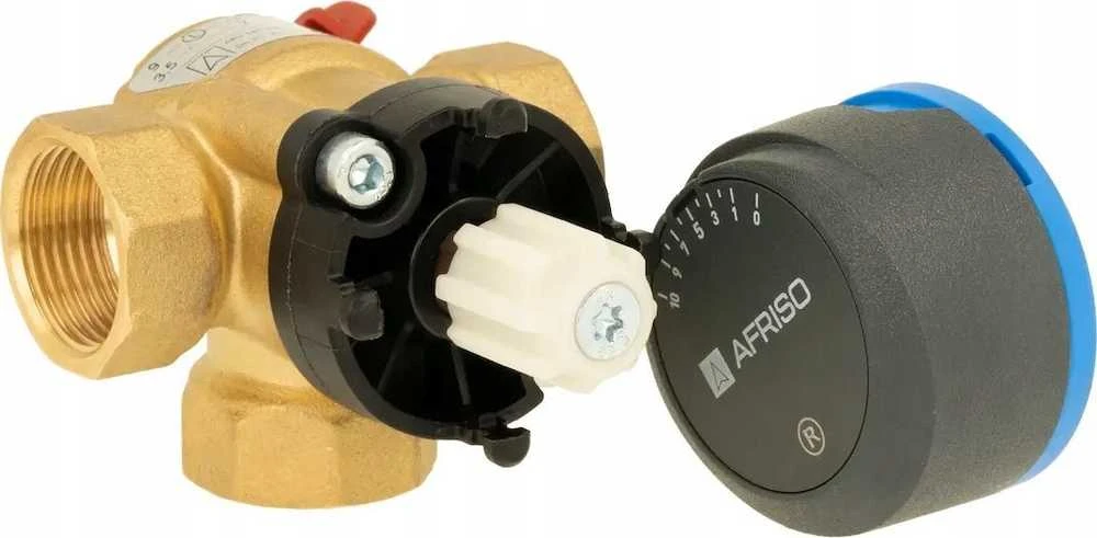 Afriso 3 krypčių rotacinis maišymo vožtuvas ARV 382 Vario ProClick + ARM 343 ProClick, DN20, Rp3/4", Kvs 3,5-9