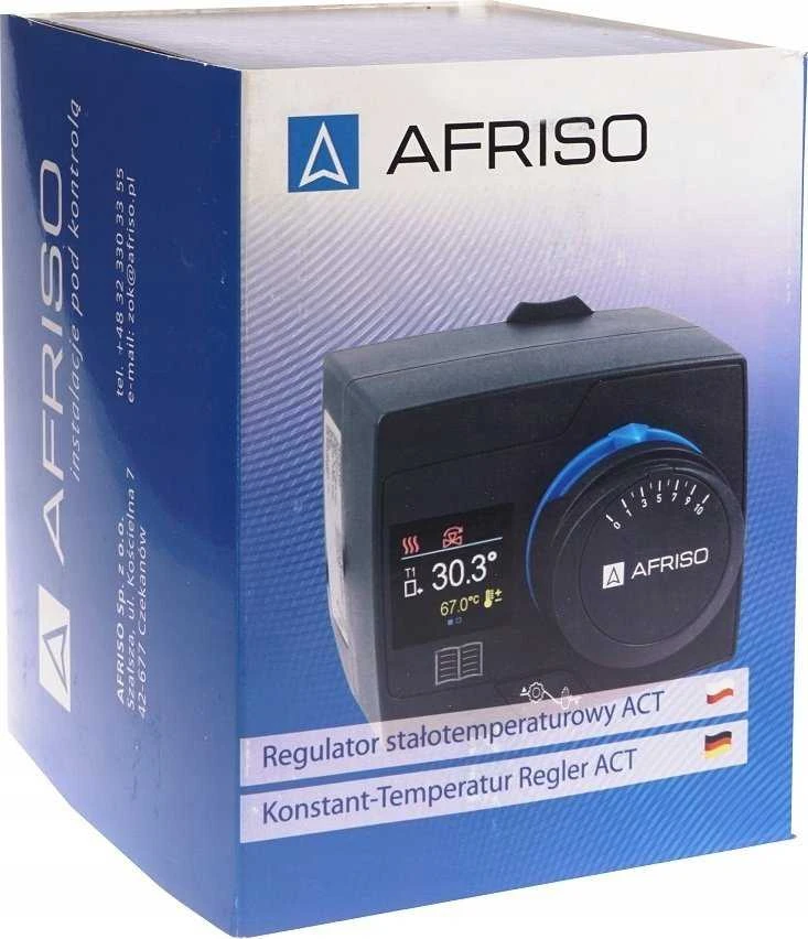 Afriso ACT 443 ProClick pastovios temperatūros reguliatorius, 2 jutikliai, 230 V AC, 10-90 °C su siurblio valdymo funkcija