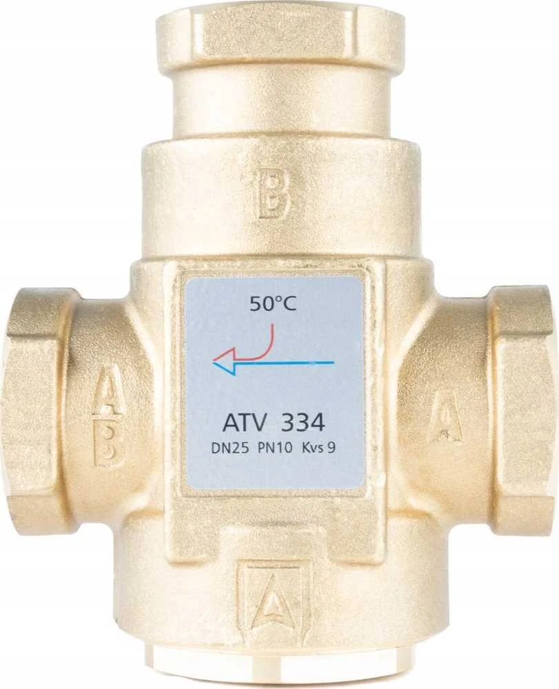 Afriso temperatūros vožtuvas ATV 334, DN25, Rp1'', kvs 9, 50°C