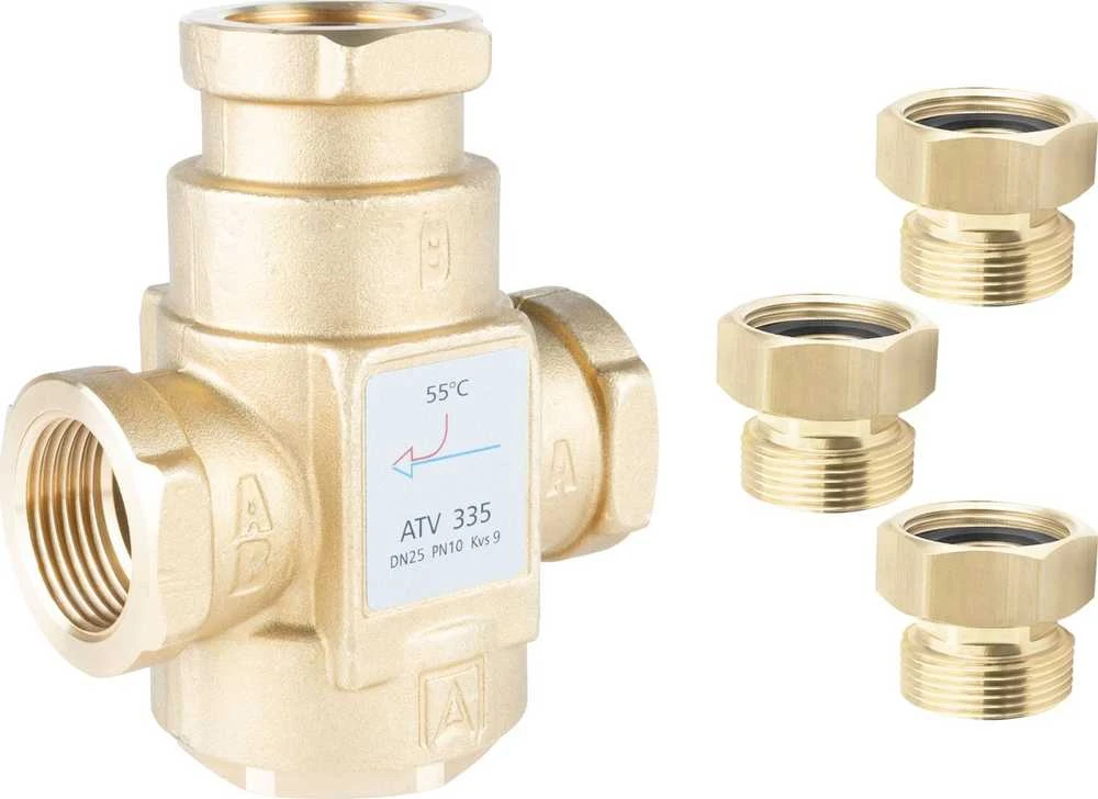 Afriso temperatūros vožtuvas ATV 335, DN25, Rp1'', kvs 9, 55°C