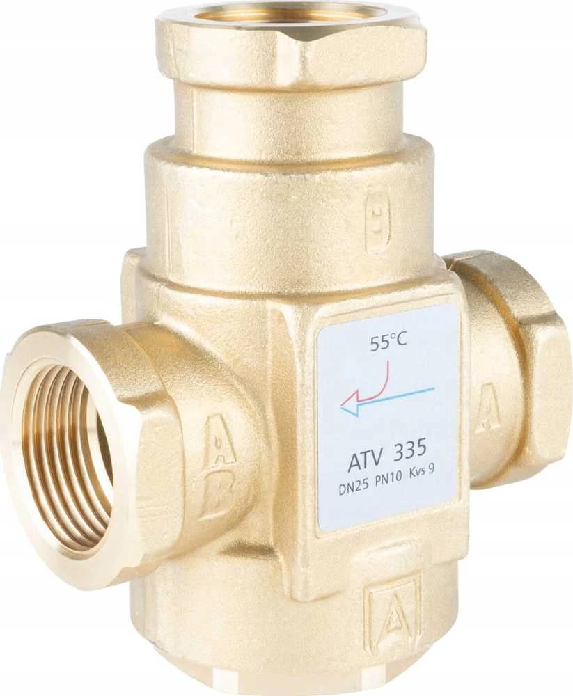 Afriso temperatūros vožtuvas ATV 335, DN25, Rp1'', kvs 9, 55°C