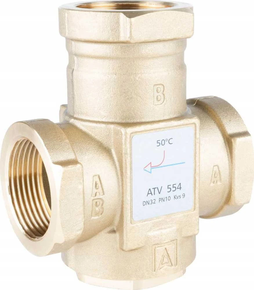 Afriso temperatūros vožtuvas ATV 554, DN32, Rp1 1/4'', kvs 9, 50°C