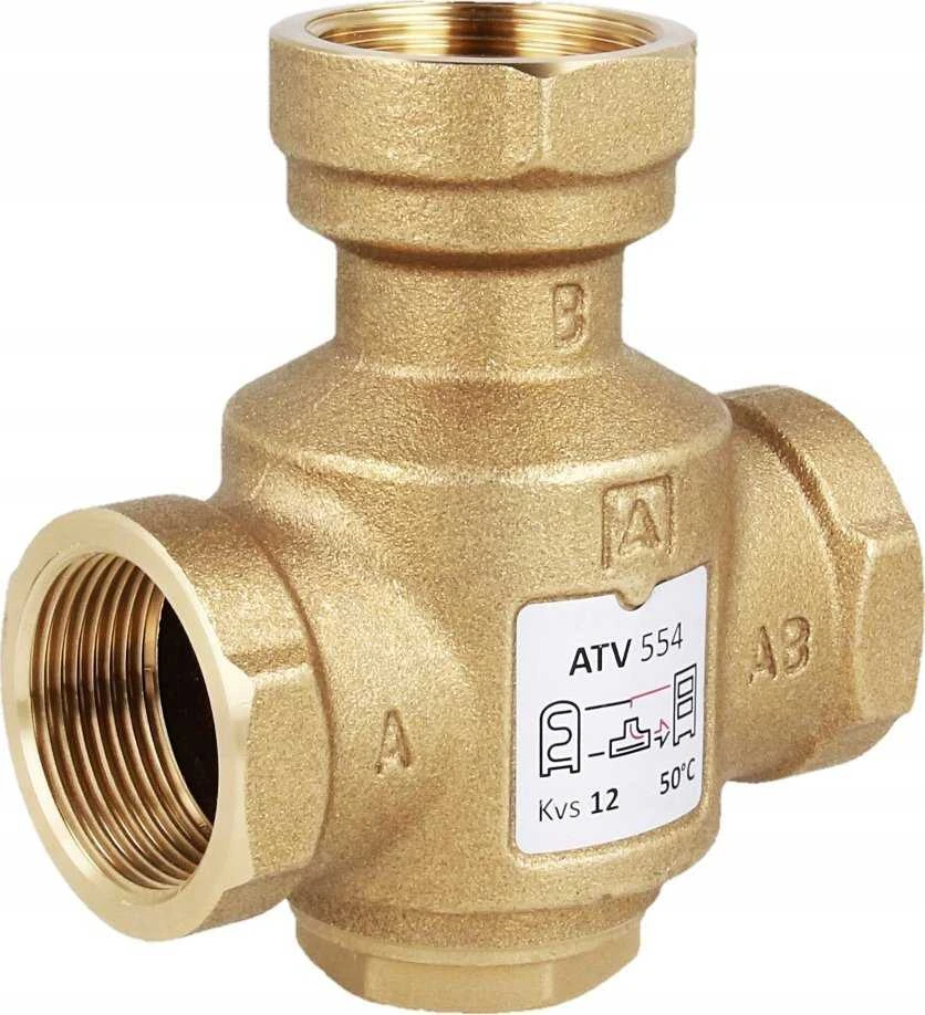 Afriso temperatūros vožtuvas ATV 554, DN32, Rp1 1/4'', kvs 9, 50°C