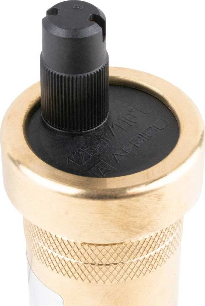 Afriso automatinė oro išleidimo anga, vertikali PrimoVent G3/8 su Aquastop ir kojiniu vožtuvu R1/2 (S)A