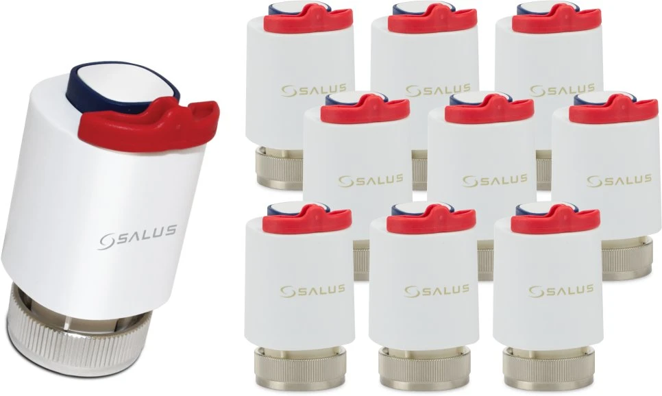 Salus „Afriso Rinkinys“ – dešimt termoelektrinių pavarų T30NC230A, NC, 230 V, M30 x 1,5 mm