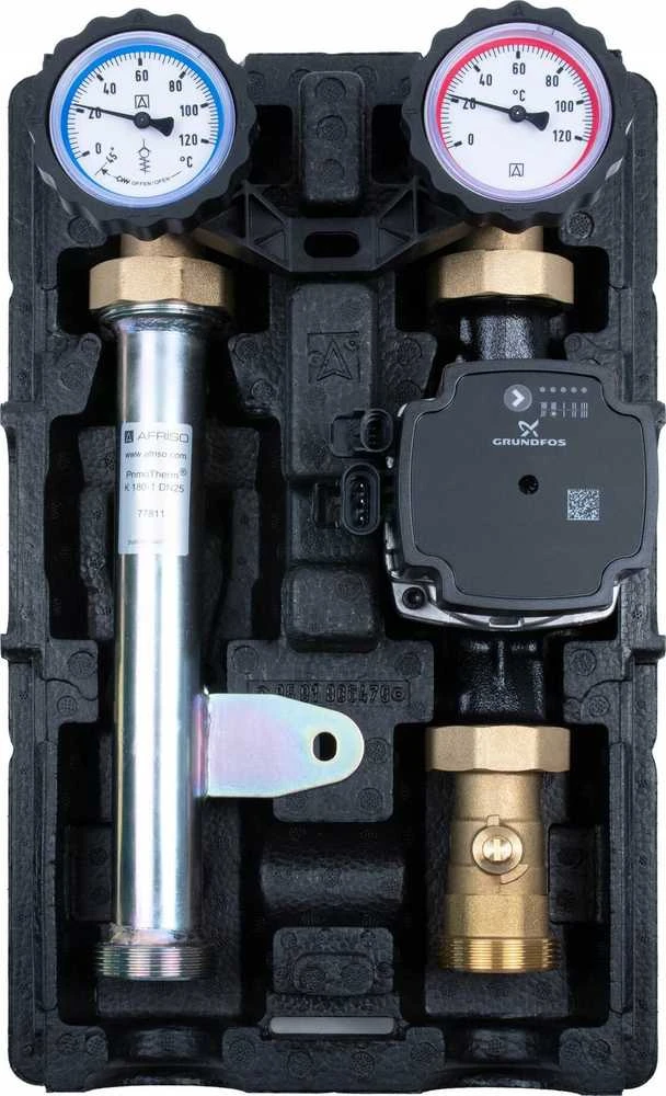 Afriso PrimoTherm K 180-1 DN25 GP siurblinė grupė, Grundfos UPM3 Hybrid siurblys