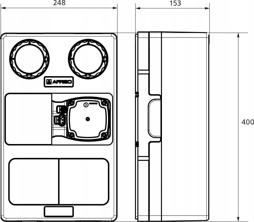 Afriso PrimoTherm K 180-1 DN25 GP siurblinė grupė, Grundfos UPM3 Hybrid siurblys