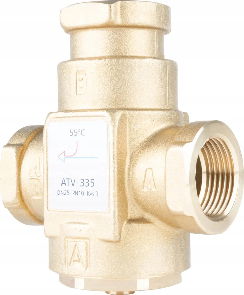 Afriso temperatūros vožtuvas ATV 335, DN25, Rp1'', kvs 9, 55°C