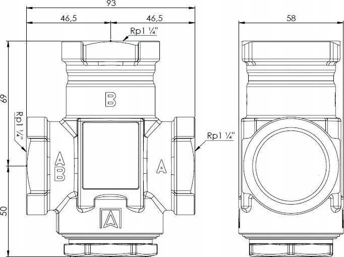 Afriso TEMP. VOŽTUVAS ATV 556,DN32,RP5/4",KVS9.60