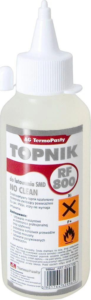 Ag Termopasty Litavimo fliusas RF800 SMD elementams 100ml