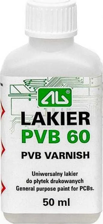 PVB 60 izoliacinis lakas PCB plokštėms 50ml buteliuke