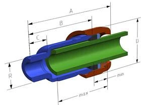 AGAflex AK tipo jungtis GZ 1 ir 1 / 4 "- 10010004