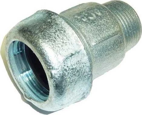 AGAflex suspaudimo jungtis mėlyno plieninio vamzdžio (PE) su 3/8" GZ kaiščio galu