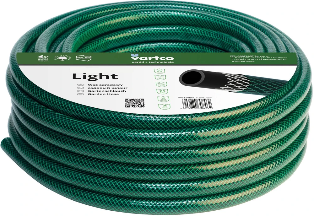 Agaplast Žarna 20 m 1/2 colio Vartco sodo žarna + jungtys + laistymo sistema