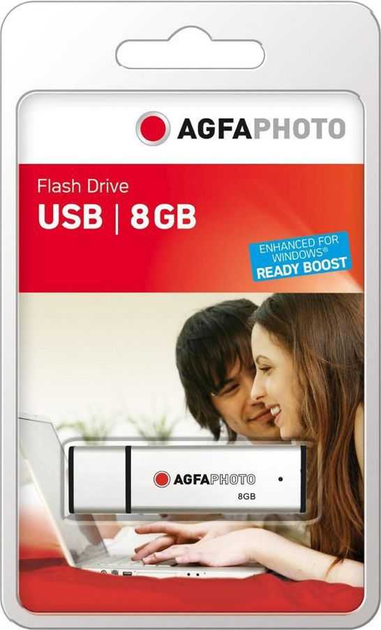 AgfaPhoto USB 2.0 sidabrinis 8GB