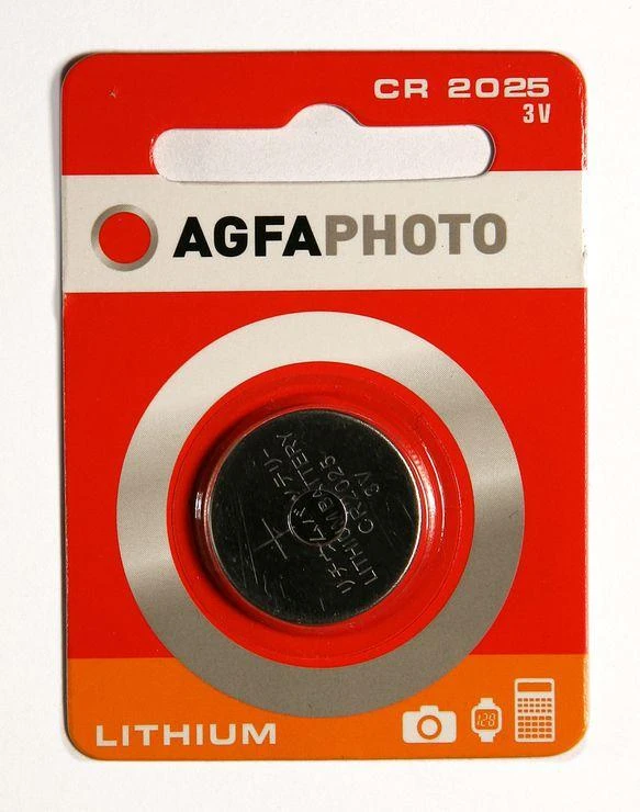 AgfaPhoto CR 2025 diskinė baterija pakuotėje