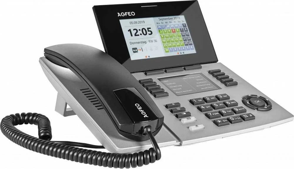 Agfeo AGFEO Systemtelefonas ST56 SENSORfon sidabras