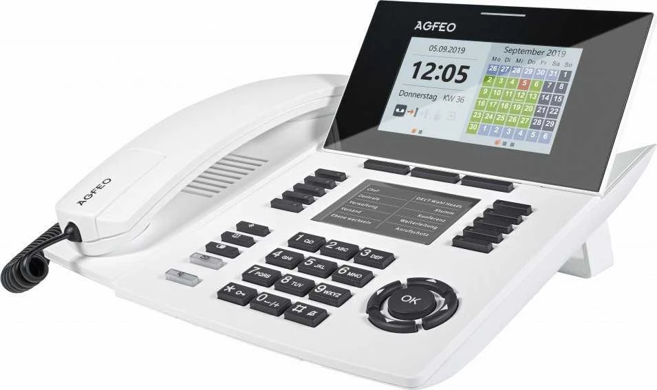 Telefonas Agfeo Systemtelefon ST56 SENSORfon skaidrus balta