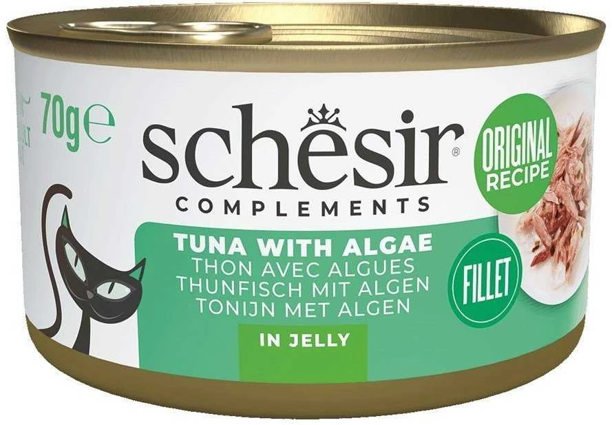 SCHESIR Complements tunas su dumbliais drebučiuose - šlapias kačių ėdalas - 70 g