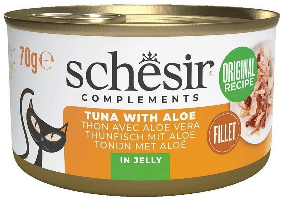 SCHESIR Complements Tuna with aloe in jelly – šlapias kačių maistas – 70g