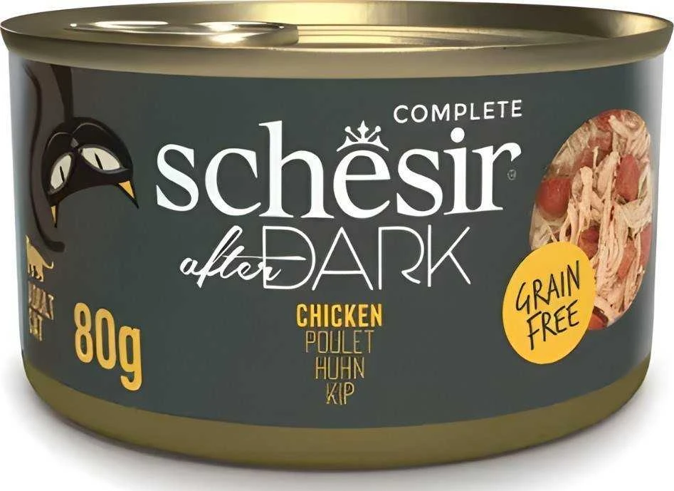 Agras Pet Foods Drėgnas Kačių Maistas - SCHESIR After Dark Vištiena Sultinyje 80g