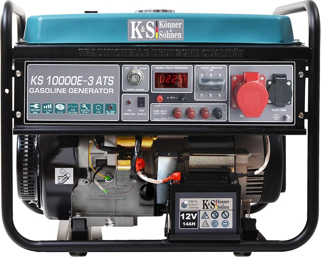 KÖNNER & SÖHNEN Benzininis Generatorius 7,5kW 230/400V KS 10000E-3 ATS