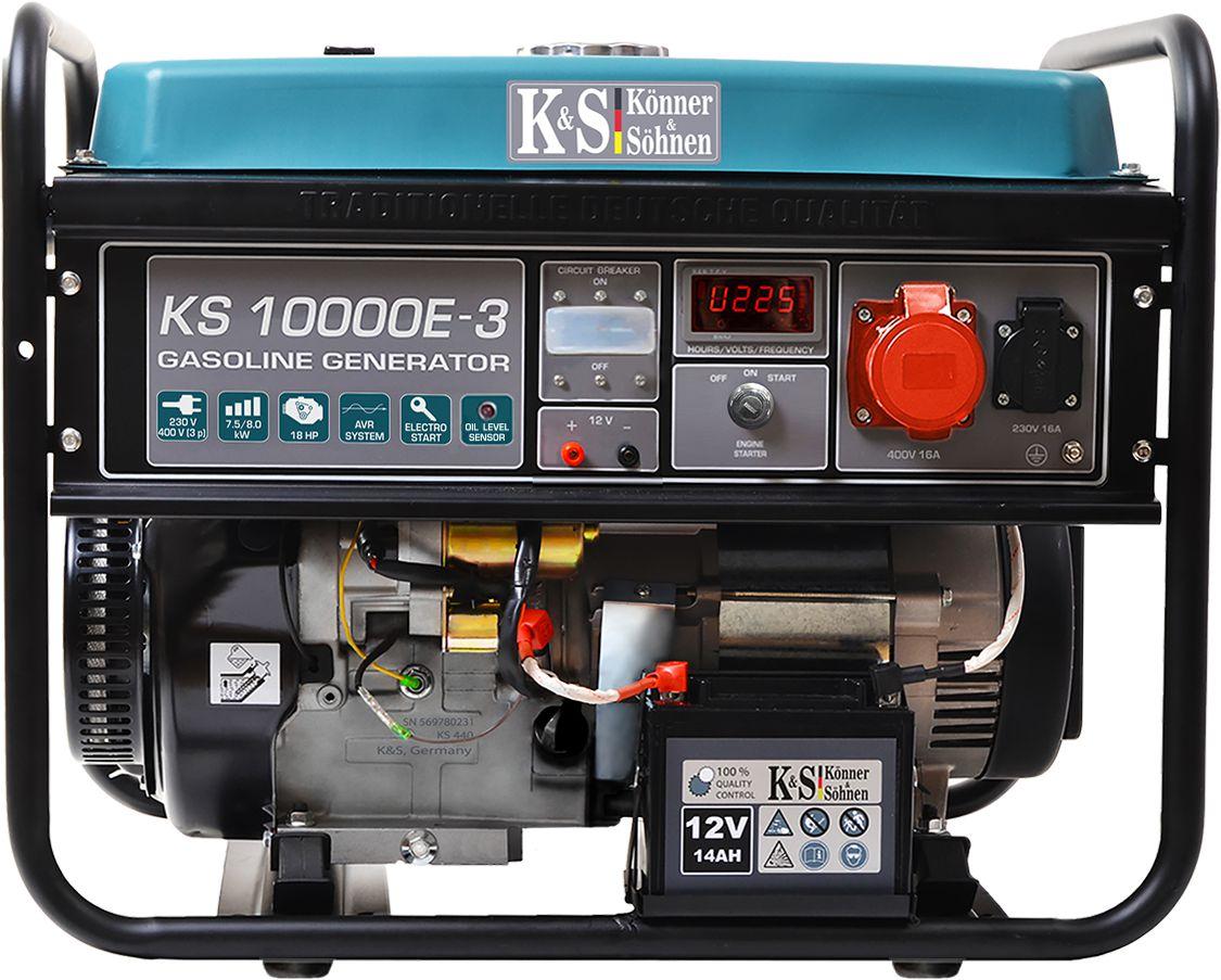 Benzininis generatorius Könner & Söhnen KS 10000E-3 7,5kW 230/400V