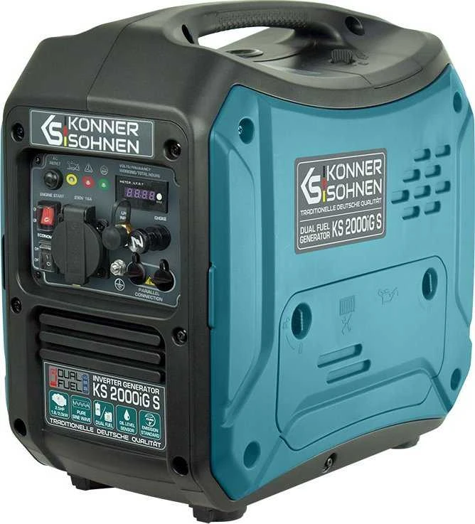 Könner & Söhnen hibridinis (benzinas/dujos) generatorius 2kW 230V KS 2000iG S