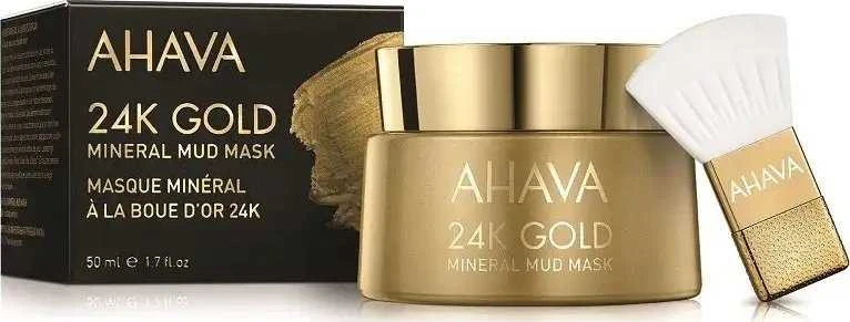 AHAVA 24K Gold Mineral Mud Mask aukso mineralinė purvo kaukė, 50 ml